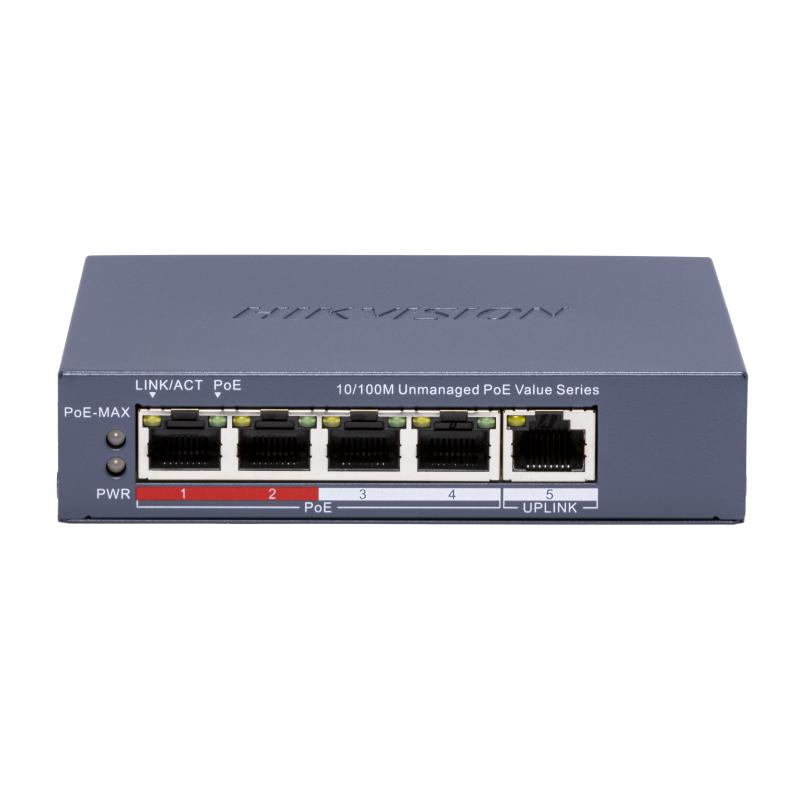 Hikvision DS-3E0105P-E/M(C) Switch 4P PoE + 1 Upstream