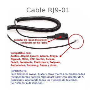 QD RJ9-01 (Negro) Cable